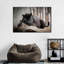 «Lounging Black Panther», reproduction sur toile-1509181134