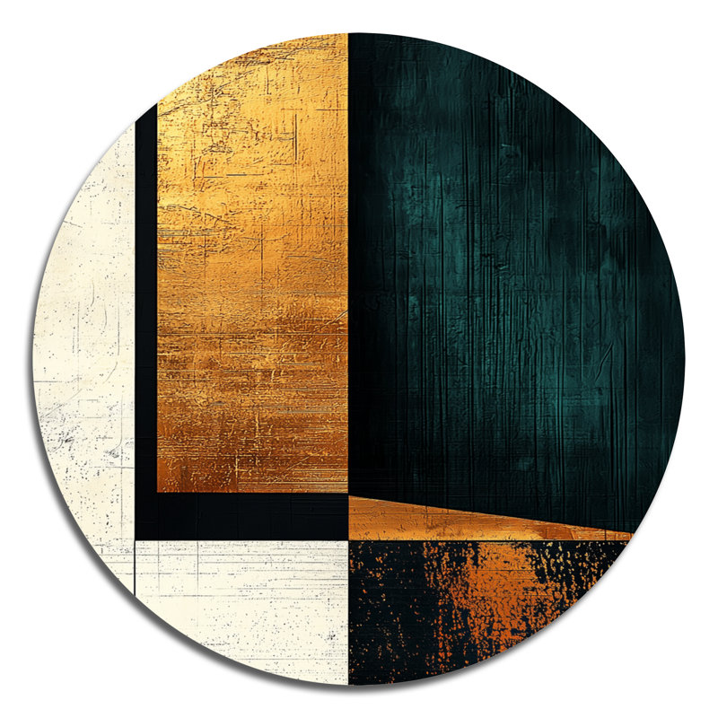 Cora - art mural moderne en métal rond, H 16 po x l 16 po