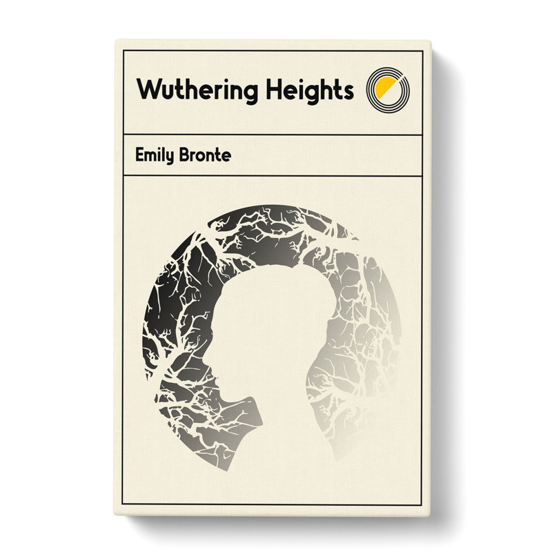 Book Cover Wuthering Heights Emily Bronte - Wrapped Canvas Print, 91cm H x 60cm W x 3cm D