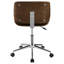 Chaise de bureau noire à hauteur réglable avec garniture en noyer et matériaux durables