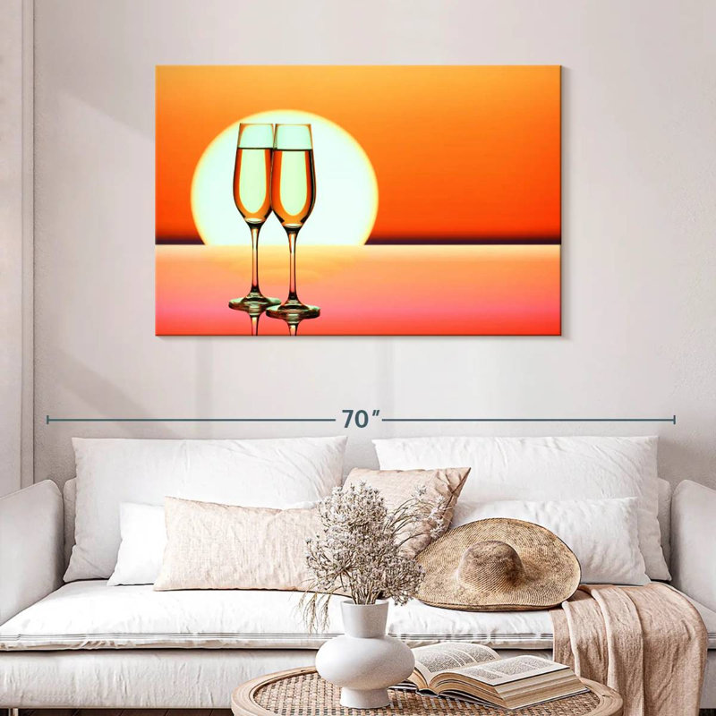Yarlin Sunset Champagne, 30" H x 45" W