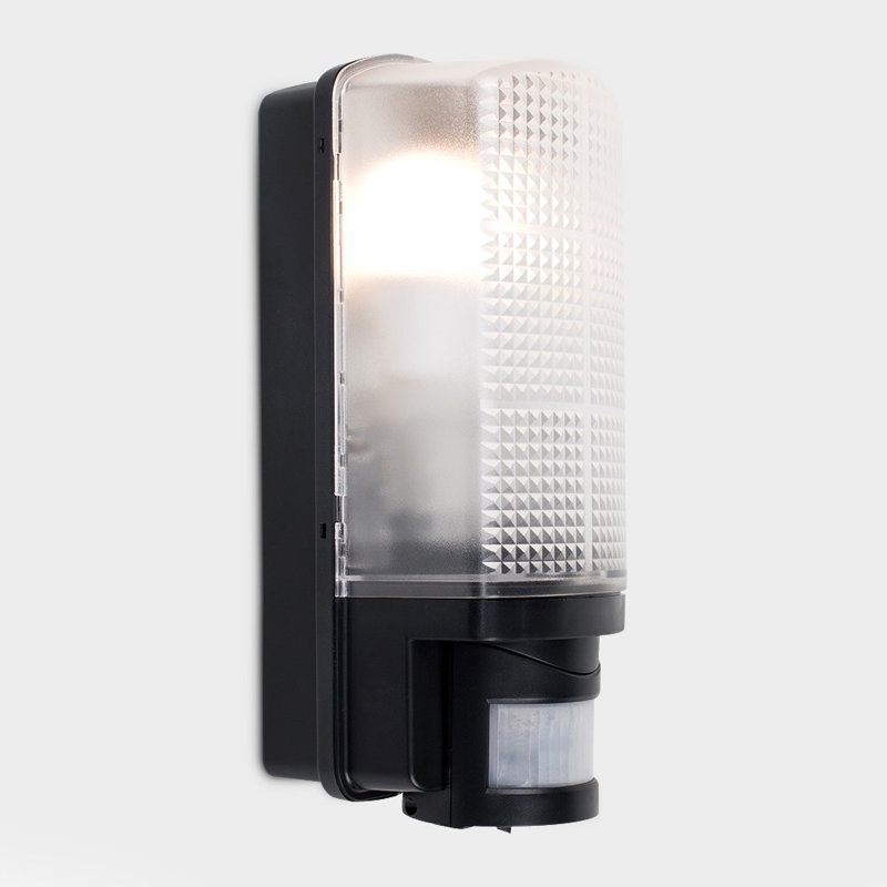 Lightsey Black 28cm H Outdoor Bulkhead Light, 6500
