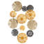 Accessoire mural décoratif en métal peint à la main, 33,1 x 3,9 x 24,8 pouces | 100% métal, épaisseur: 0,03 pouce | Variations de couleurs uniques, parfaites pour la décoration intérieure, le salon et le bureau, durables et élégantes