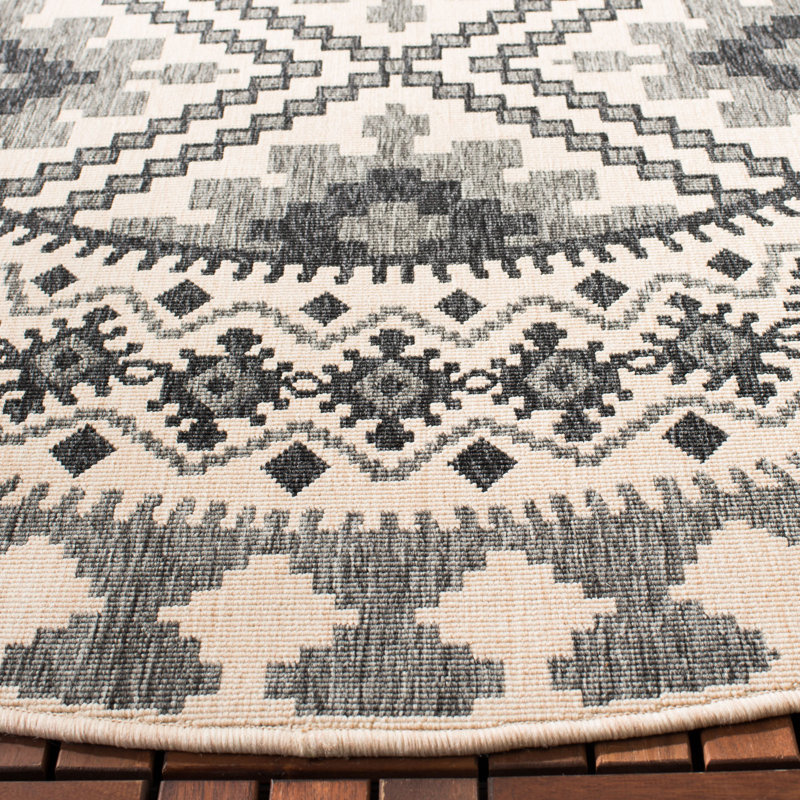Tapis d'intérieur / extérieur Northpoint Veranda Performance Southwestern, Rond 3 pi