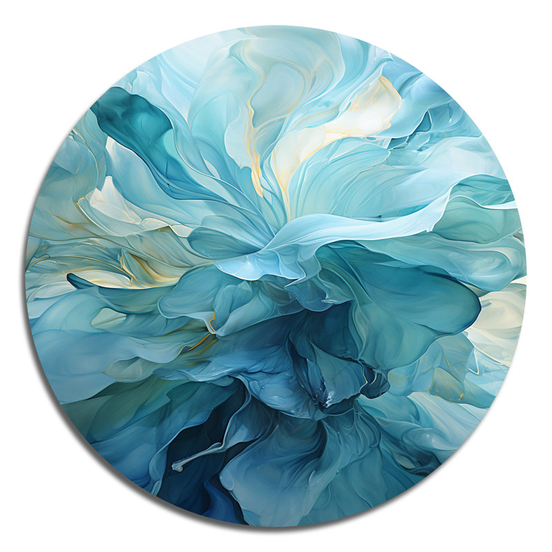 Chesica - Art abstrait rond en métal, H 16 po x l 16 po