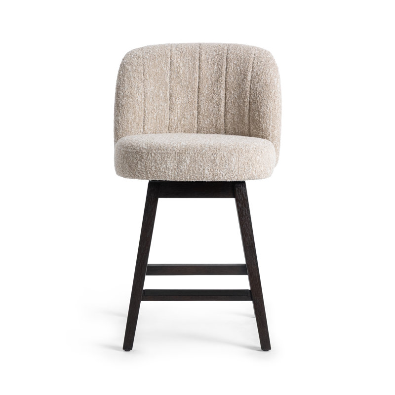 Tabouret de comptoir pivotant rembourré Della