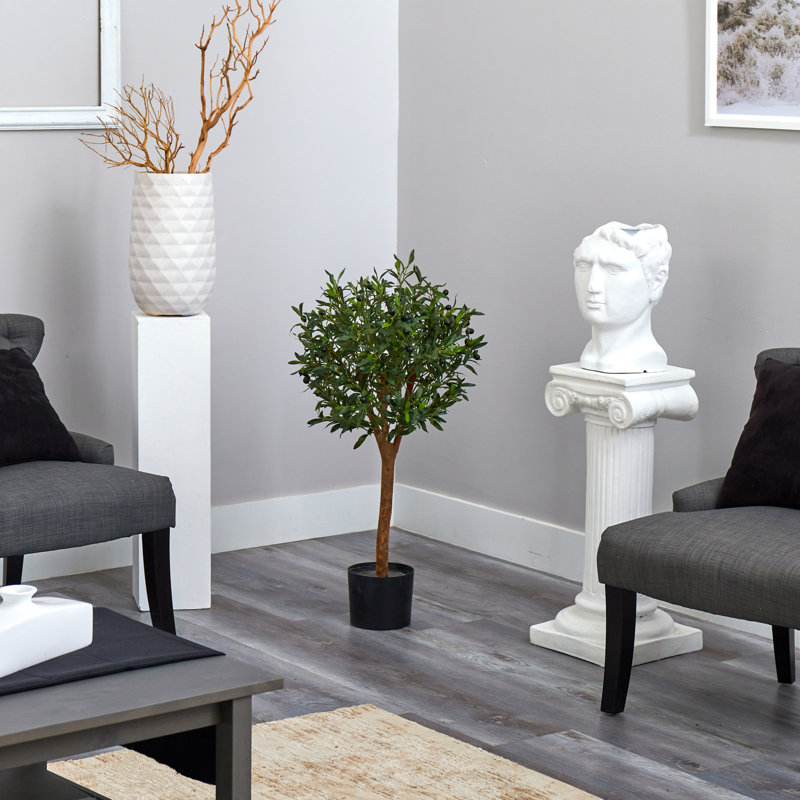 Arbre d’olive artificiel 36" dans un pot de fleurs
