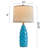 23.8"modern Ceramic Double Lamp,blue Coast Decoration Living Room Entrance Office