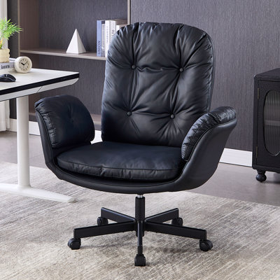Criss Cross Chair with armrest,Cross Legged Chair with wheels by Latitude Run