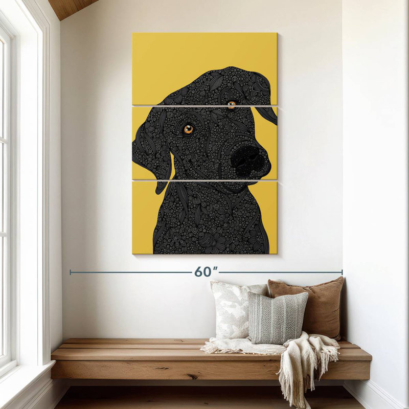 Labrador noir, H 50 po x l 32 po