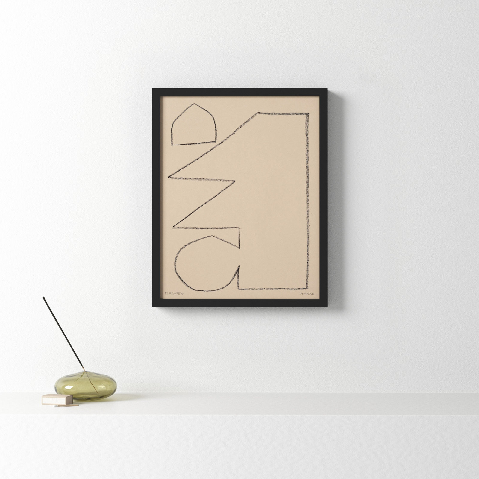 Outlines 10 by Michael Kempen, Black Framed, 16" W x 20" H