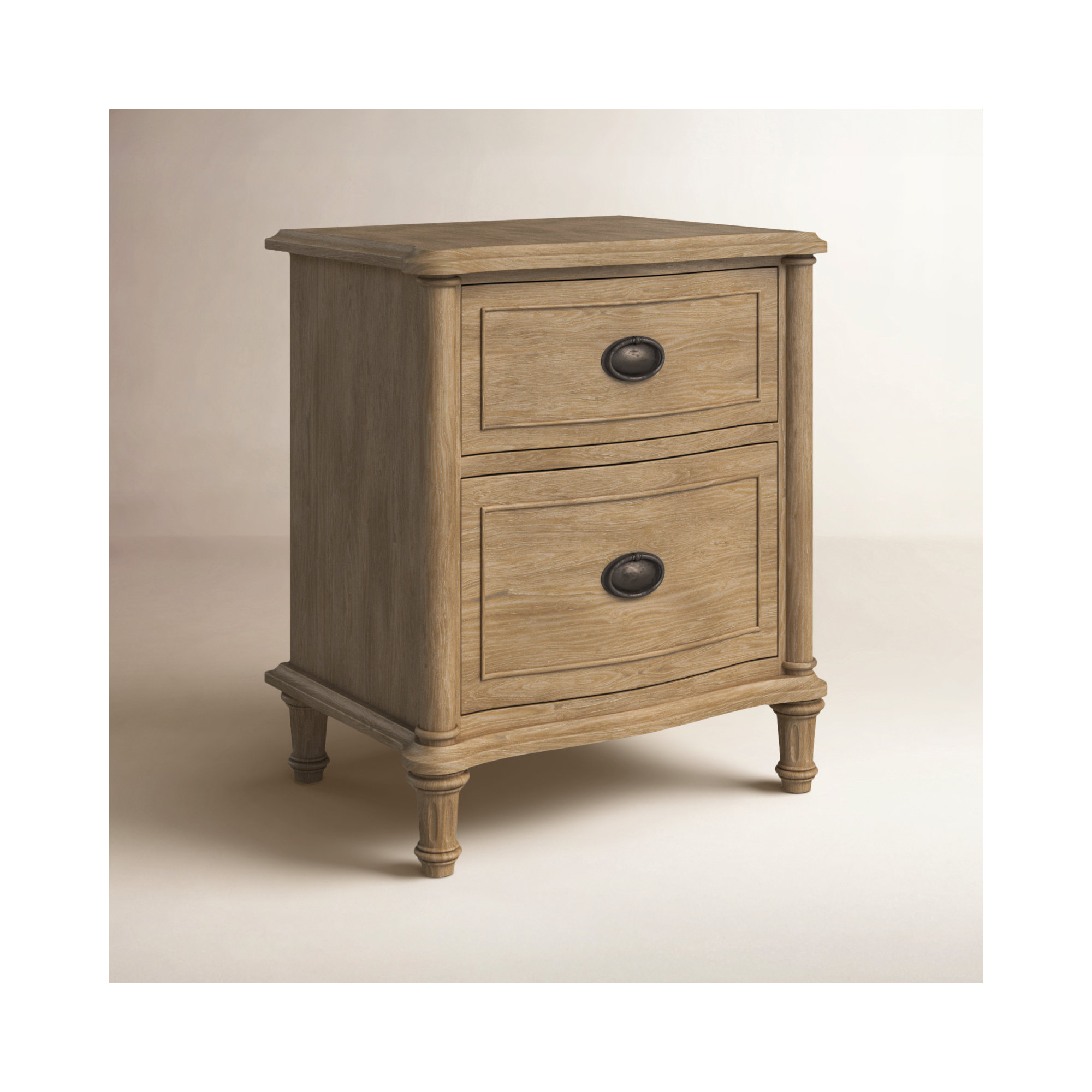 Watson 2 Drawer Nightstand, Studio Gray