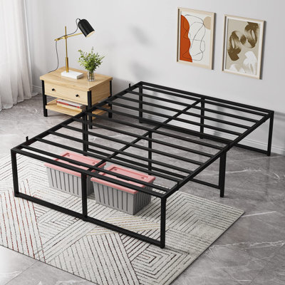 Twin Size Bed Frame,Metal Frame,3-In-1 Steel Support Bed Frame