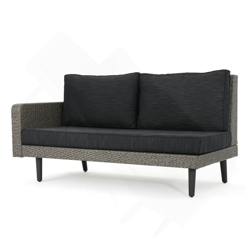 SOFA SET -RIGHT ARMREST - GREY, Right Hand Facing