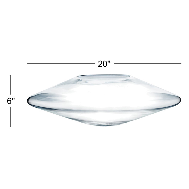 Vase de table en verre transparent 6 po