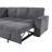 Melody Grey Sectional With Pullout