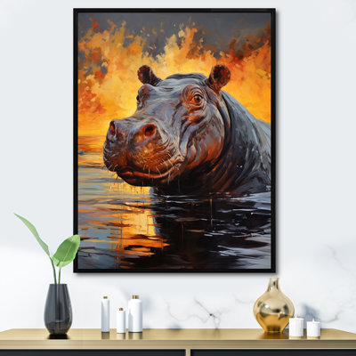 Hippopotame, roi de la savane 2 - Hippopotame, art mural