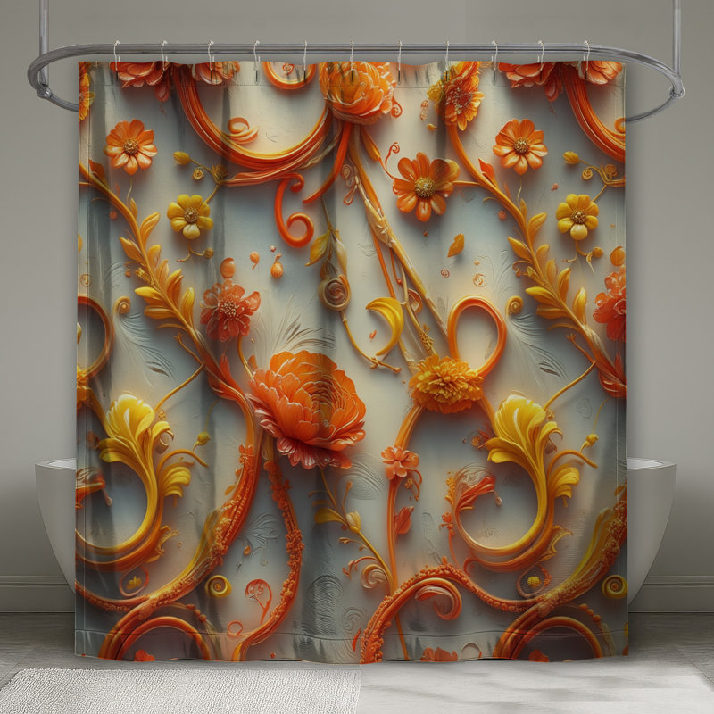 Rideaux de douche Vibrant Floral Arrangement, 70in W x 72in H