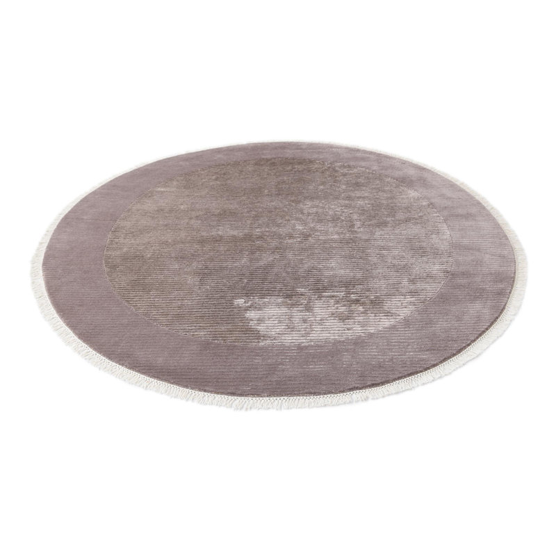 Tapis rond brun clair Osborne