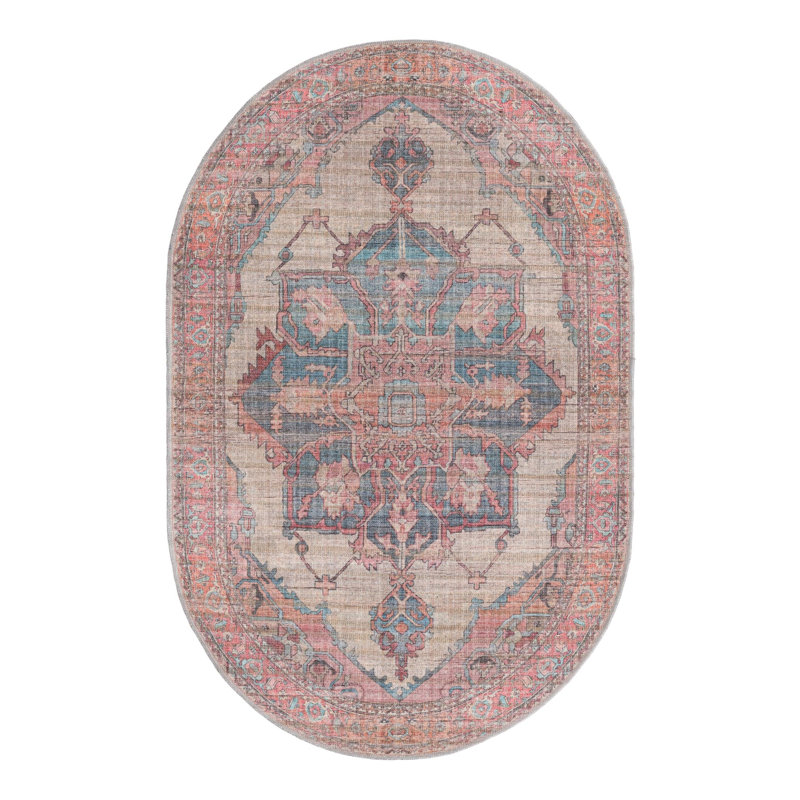 Haag Chenille Floral Indoor Rug, Oval 3'11" x 6'