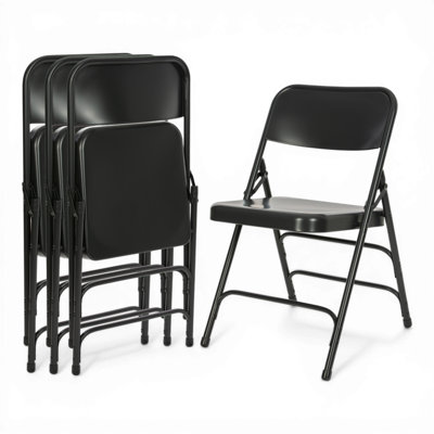Chaise pliante empilable en métal Bernadine