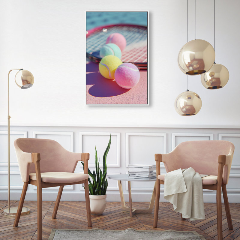 Candy Court Print by Oliver Gal, 25"H x 17"W, White Floater Frame