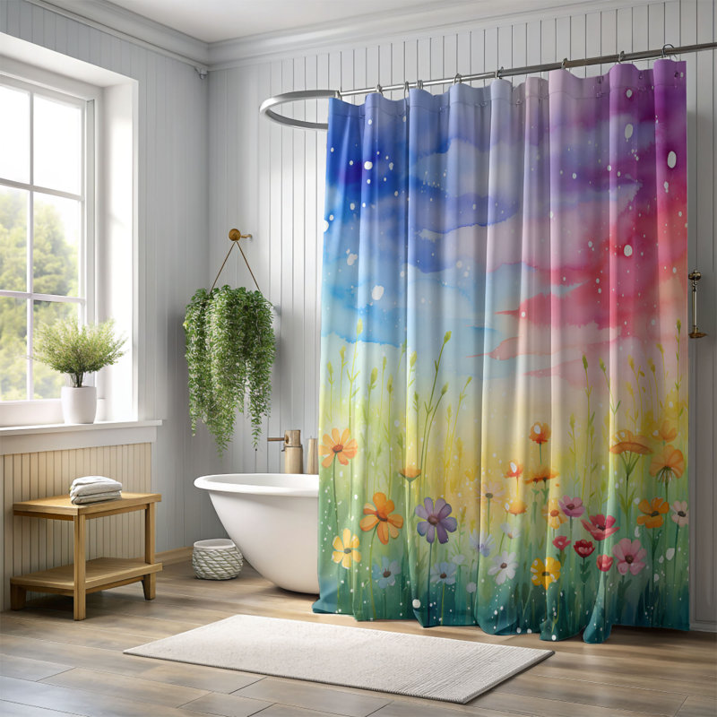 Dreamy Scene - Rideau de douche standard 1 pièce, H 74 po x l 71 po