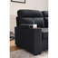 Canapé-lit modulaire en microfibre poli noir de 93 pouces avec méridienne orientée vers la droite Kaden