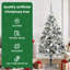 Arbre de Noël artificiel vidaXL blanc 70,9 po PVC et acier et plastique