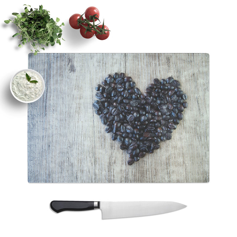 Coffee Beans Vol.1 Painting Chopping Board, 0.4cm H x 20cm W x 28.5cm L