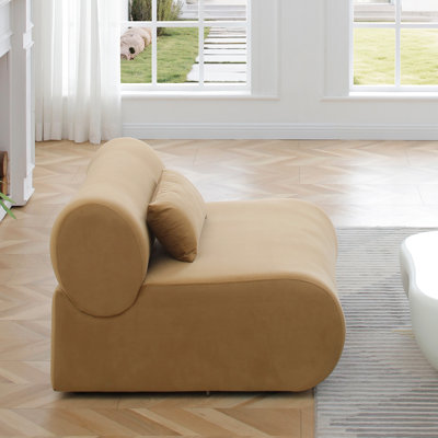 Chaise sans accoudoirs en velours Vivienne