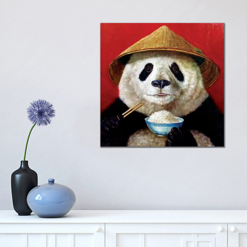 Panda by Lucia Heffernan - Wrapped Canvas Print, 45.72 cm H x 45.72 cm W x 3.175 cm D
