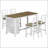 5-Piece Multi-Functional Rubber Wood Counter Height Dining Set with Padded Chairs-692585143-692585140-692585141