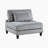 Loowit Katara 40.0"W Modern Corduroy Modular Armless Chair – Upholstered Lounge Chair with Reversible Cushions & Matching Pillow