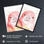 Cute Baby Manatee Pink Paint Splatter Wall Art Print