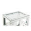 Table de chevet 2 tiroirs en argent