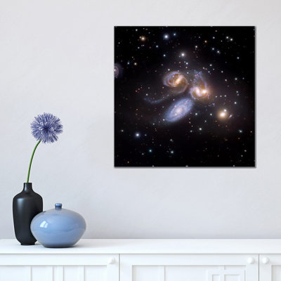 Stephan's Quintet, Compact Galactic Group In Pegasus Composite Image by Robert Gendler - Wrapped Canvas Print