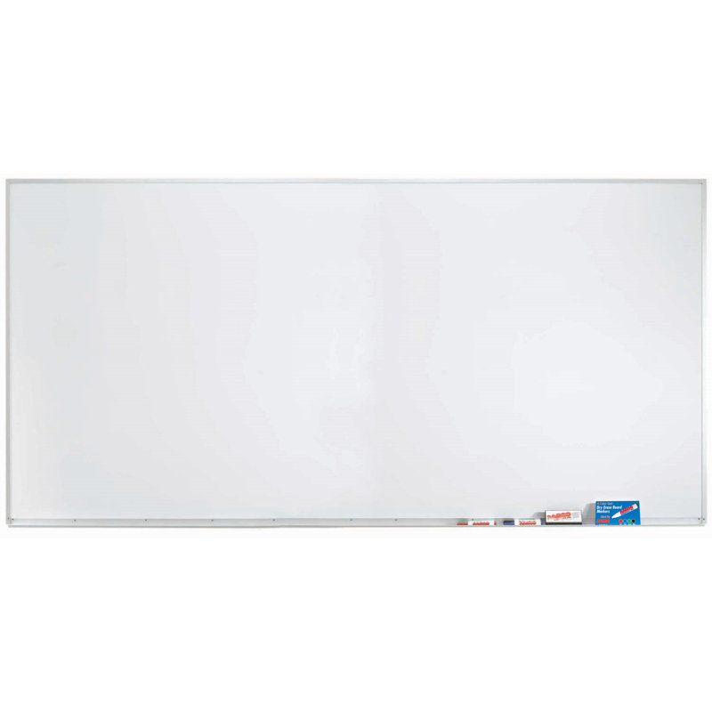 AARCO Yes Porcelain Wall Metal Whiteboard, 4' H x 8' L