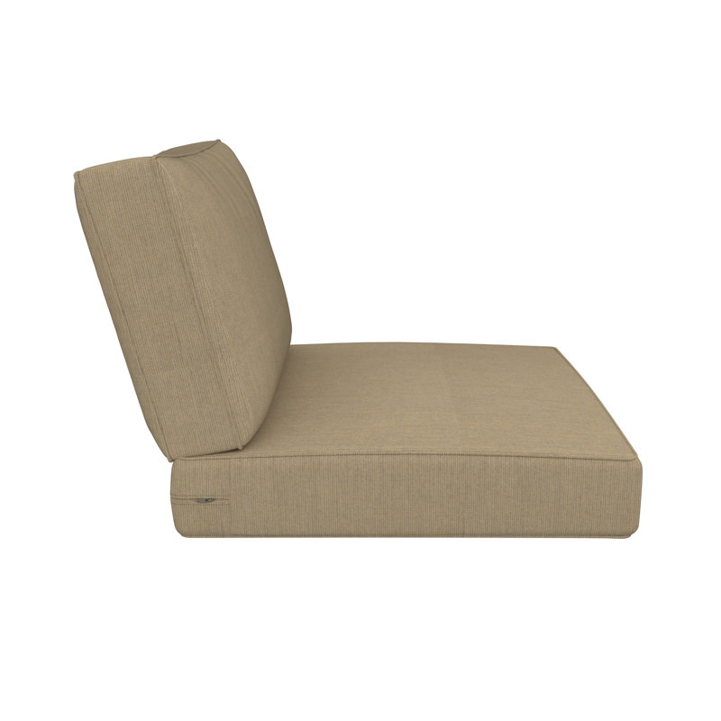 Outdoor Sunbrella Lounge Chair Cushion, Spectrum Mushroom Sunbrella® Plainweave