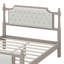 Lit plateforme tapissier avec tête de lit capitonnée à boutons, lit en bois avec tête et pied de lit en velours-1241942545-1241942639