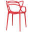 Fauteuil de salle à manger intriqué rouge-1841529076