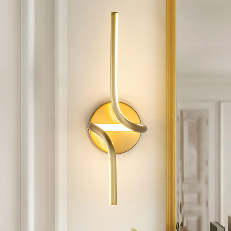  Lunoro 1 - Light Dimmable Arc LED Bathroom Vanity Lights, Copper