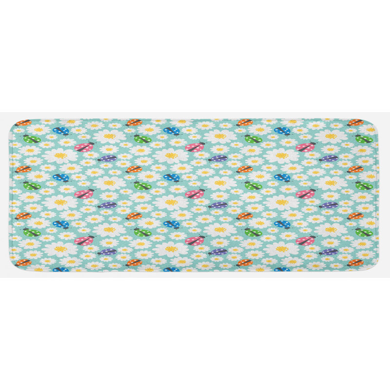 Tapis de cuisine coccinelles