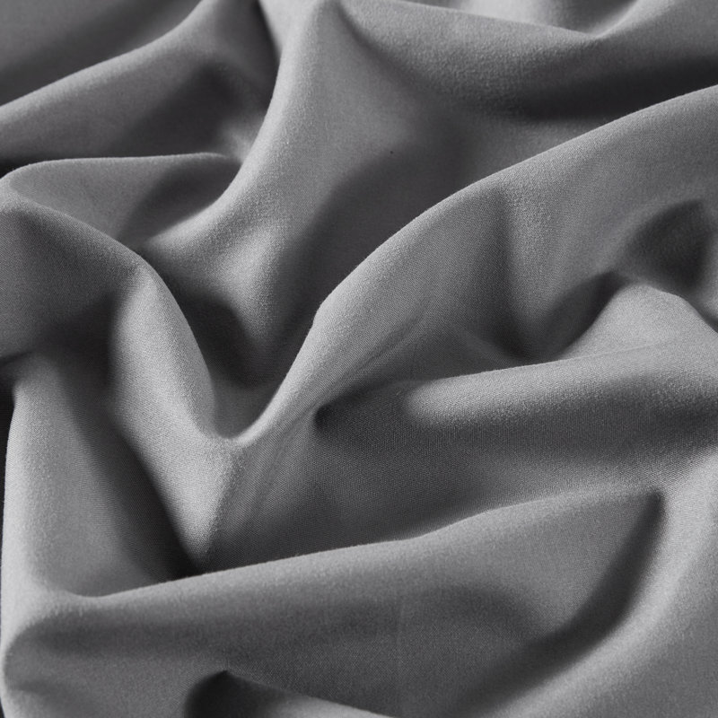 Ensemble de draps en percale de microfibre, Ensemble de draps pour lit simple + drap-housse + , Gris foncé