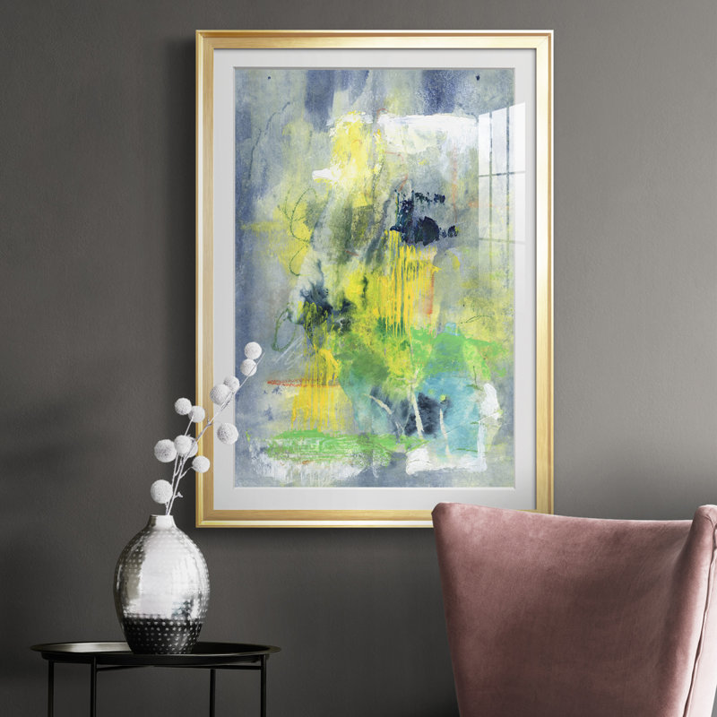 «Sweet Things I Print», H 42,5 po x l 30,5 po, Papier avec cadre doré