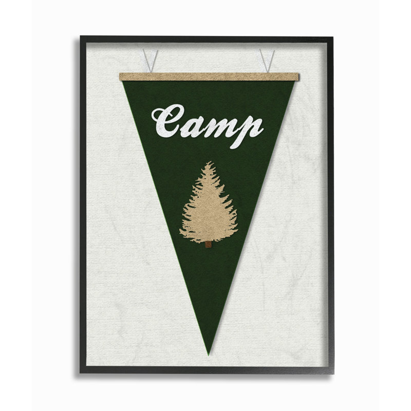 « camp flamme fabric collage », art encadré Ambrose, H 20 po x l 16 po x P 1,5 po