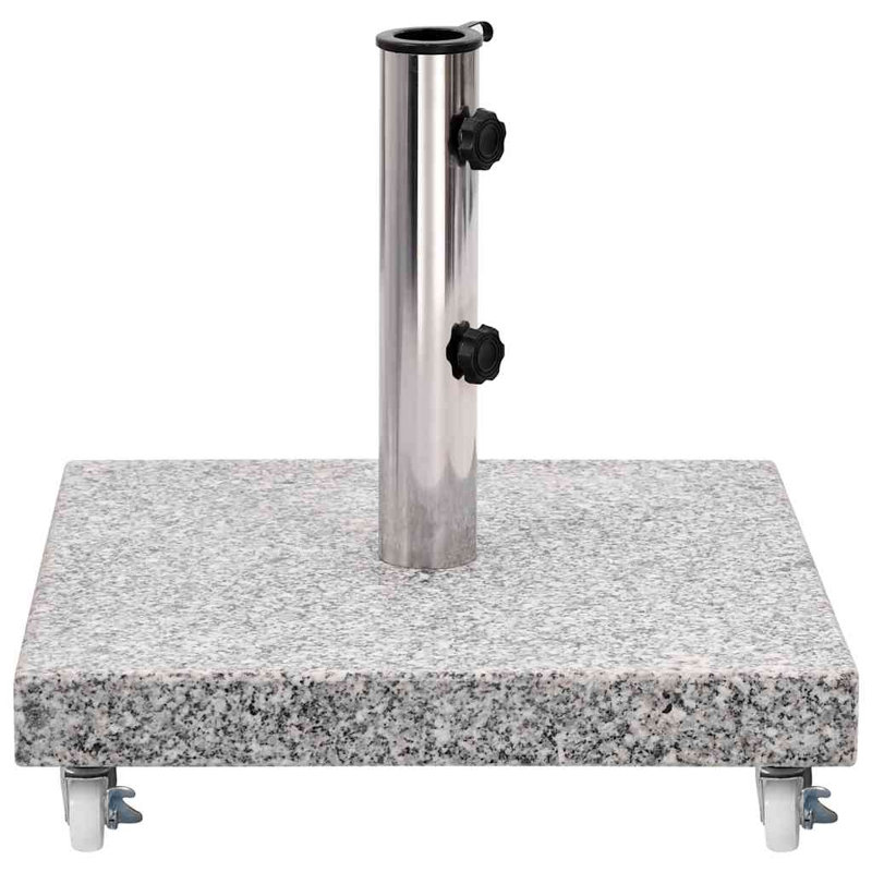 Parasol gris en acier inoxydable à base de parasol en tube de 66,1 lb, Gris