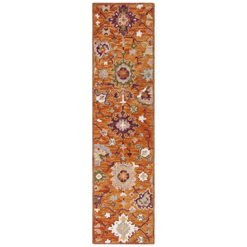 Vahakn Hand Woven Wool and Cotton Area Rug , Runner 2'3" x 9'