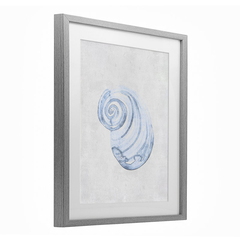 «Subtle Spiral Sea Snail», reproduction encadrée sous verre, conception de Camila Juncos, H 16 po x l 13 po
