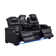 82''Wide Breathable Leather Square Arms Power Reclining Sofa With Reading Lights And Drop Down Table